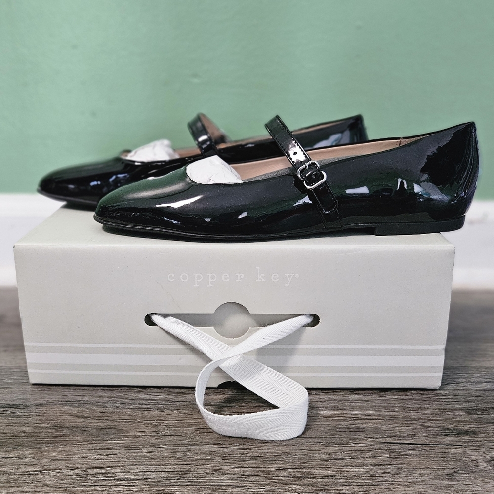 Copper Key Black Mary Jane Sweetie Flats - Picture 3 of 9